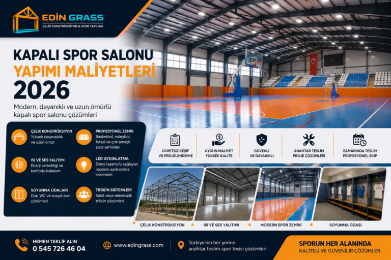 Kapalı Spor Salonu Yapımı Maliyetleri 2026